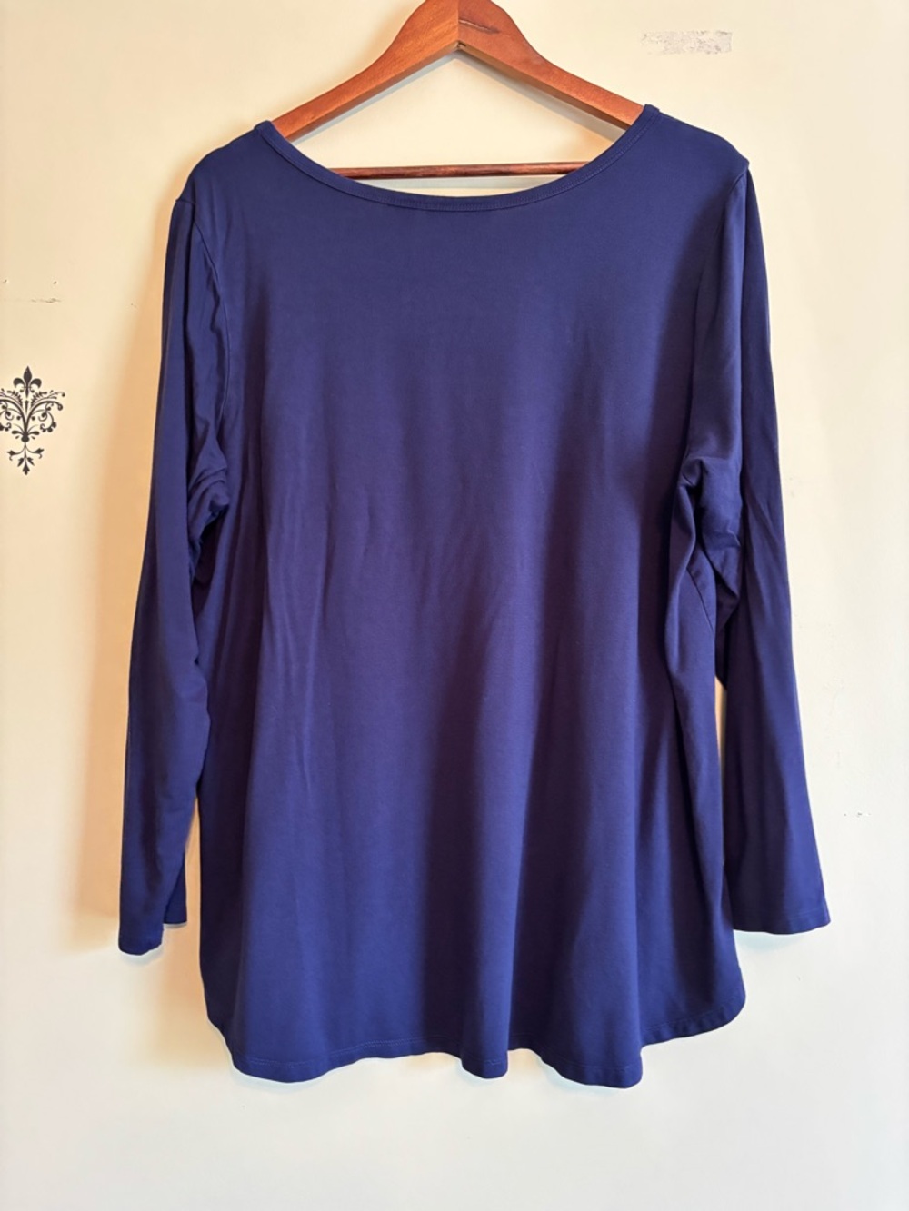 Belle by Kim Gravel blouse Navy Blue women’s size 1X - Picture 2 of 5
